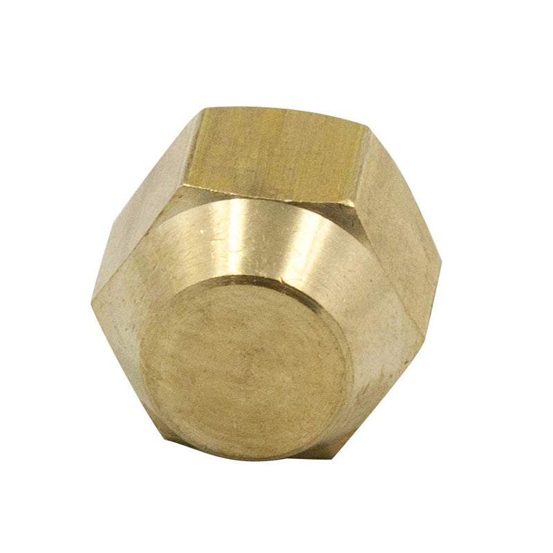 Legines Brass Flare Cap, 5/8" Tube OD, SAE 45 Degree Flare Fitting, Pack of 2 - Image 3